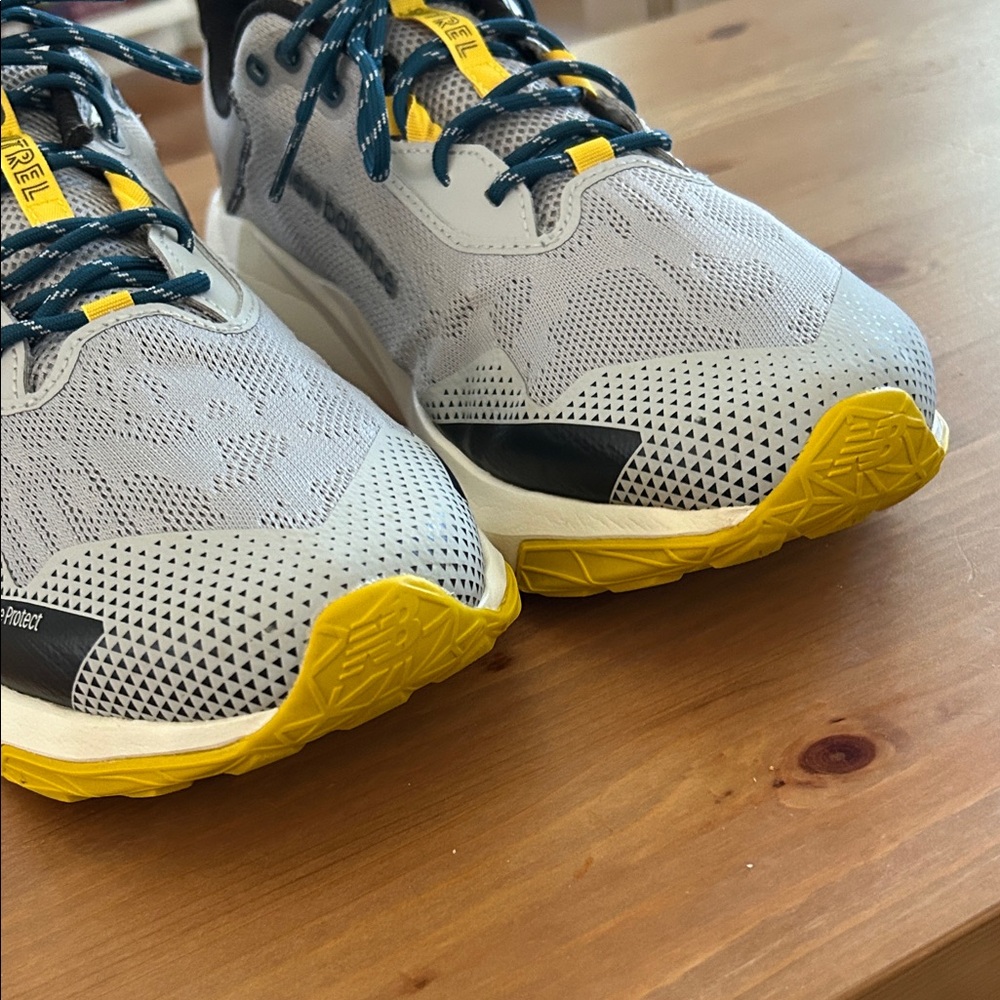 New Balance Gray and Yellow Athletic Shoes - Picture 9 of 12